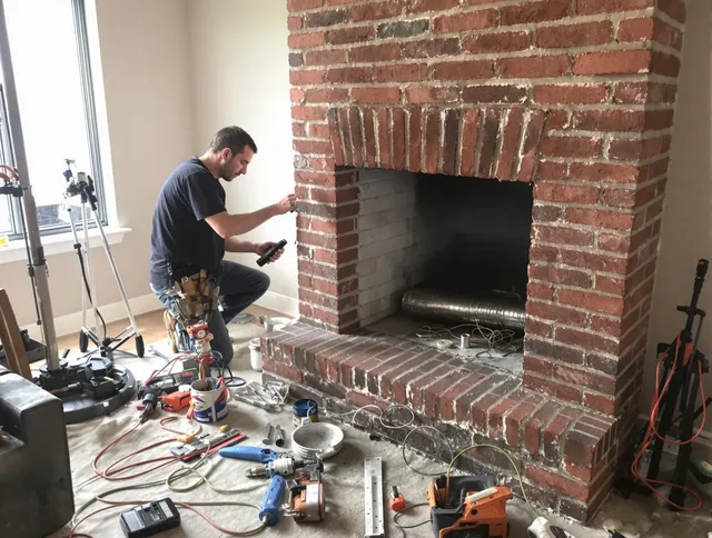 Norwalk Chimney Sweep specialist finalizing chimney liner service in Norwalk, CA