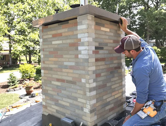 Norwalk Chimney Sweep completing a modern chimney remodel in Norwalk, CA