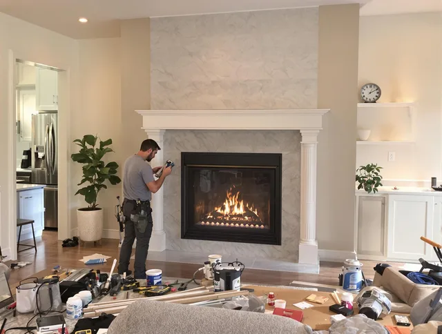 Newly installed fireplace by Norwalk Chimney Sweep in Norwalk, CA