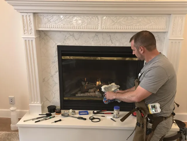 Norwalk Chimney Sweep performing fireplace maintenance in Norwalk, CA