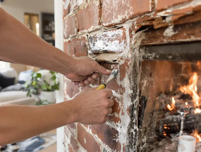Routine fireplace repair by Norwalk Chimney Sweep in Norwalk, CA