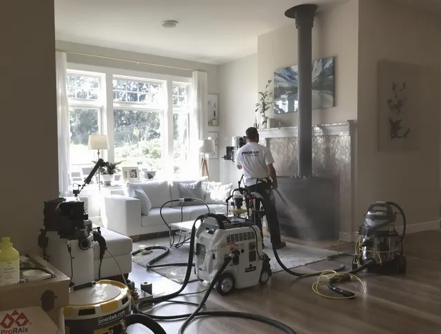 Soot removal service by Norwalk Chimney Sweep for a fireplace in Norwalk, CA
